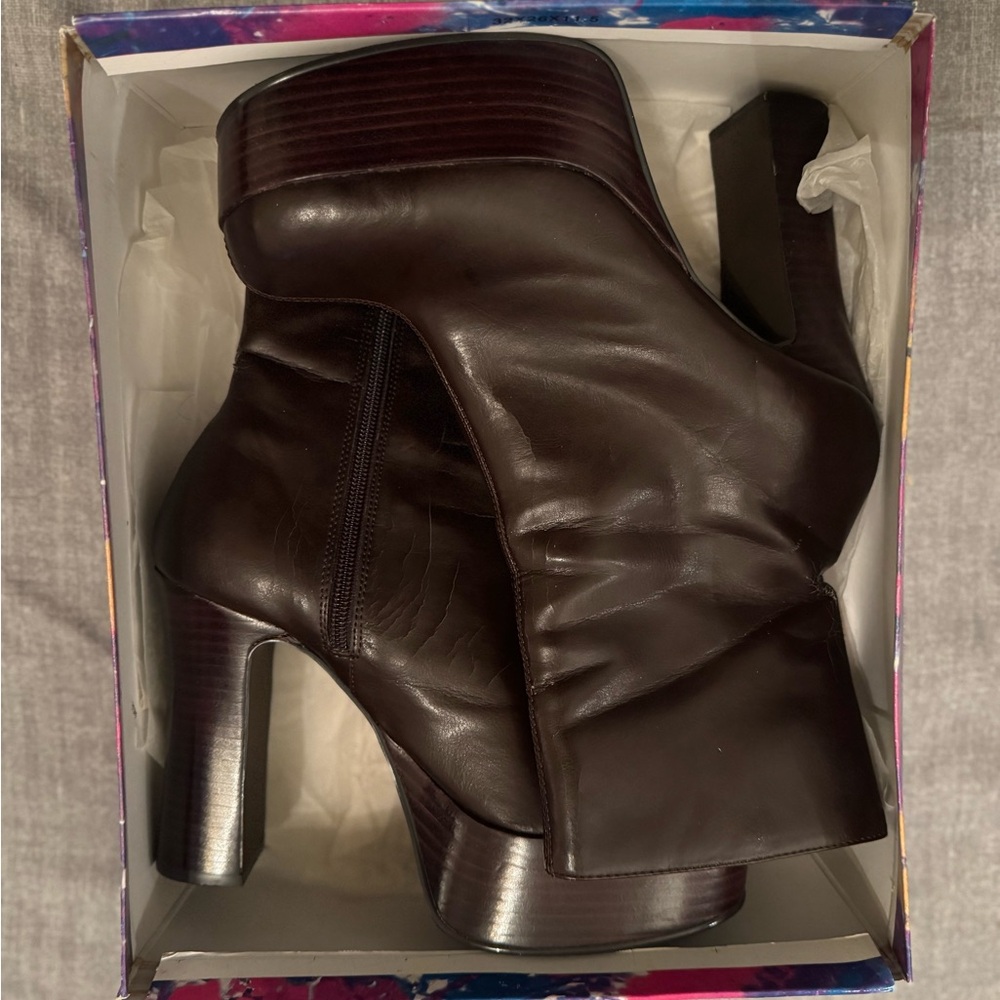 Chinese Laundry Dark Brown Heeled Boots